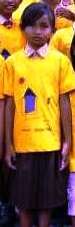 Juwita Primadona in wereld-shirt